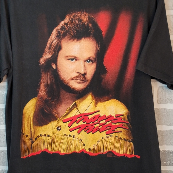 Travis Tritt 1993 Concert Tour Country Western Rap Tee Vibes T-Shirt Men's L - Picture 2 of 16